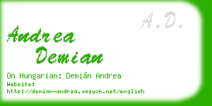 andrea demian business card